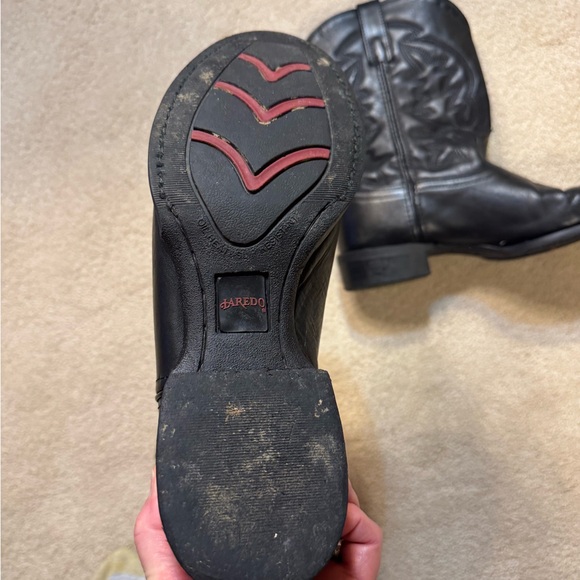 Laredo Men’s 9.5D #67900 Black Upper Leather Cowboy Boots Preowned - Picture 16 of 16